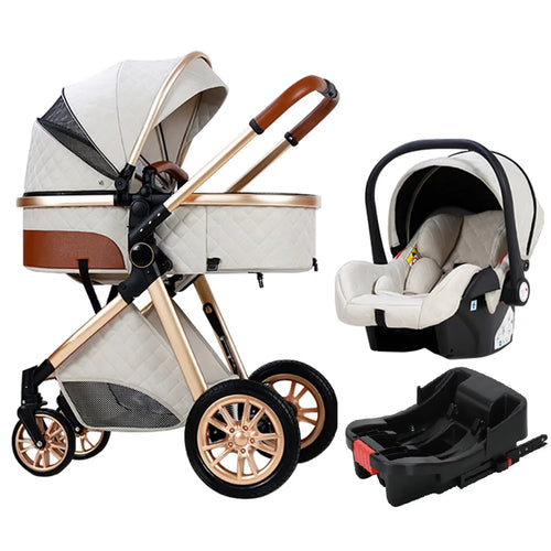 3-in-1 Baby Stroller - Lightweight Newborn Carriage & Travel System