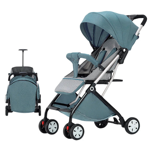 Ultra-Light Baby Travel Stroller – Compact Airplane-Approved Design with Recline & 5-Point Harness